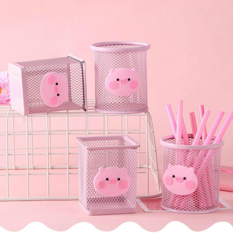 

1 шт., органайзер для хранения, милый пенал, контейнер для карандашей, стационарные держатели для ручек Round