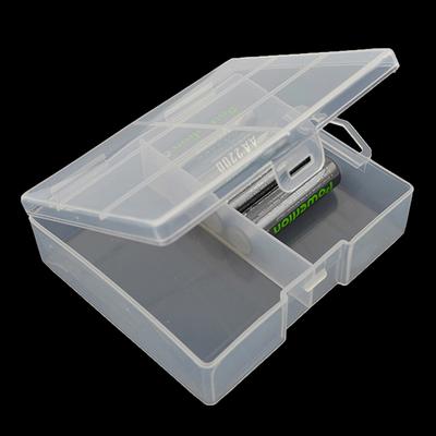 1 st Transparent Plast Batterilagringslåda för 24 st AA-batterier med Tydlig Avdelare & Lock Organizer Hårdvarutillbehör