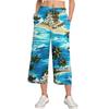 Women's Summer High Waist Printed Casual Sportswear Casual Cropped Pants Loose Pants