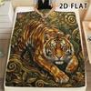 1 Stück 2D FLACH Wildkatzen-Aufdruck Flanelldecke, Hohe Qualität, Bequem für alle Jahreszeiten, Heimdekoration, Wärme und Komfort, Perfekt für Weihnachtsgeschenke