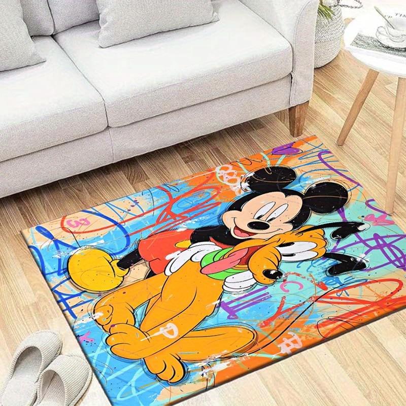 

1pc Mickey Pattern Area Rug Soft Flannel Floor Mat for Living Room, Bedroom, Sofa Coffee Table Floor Mat 60cm by 90cm