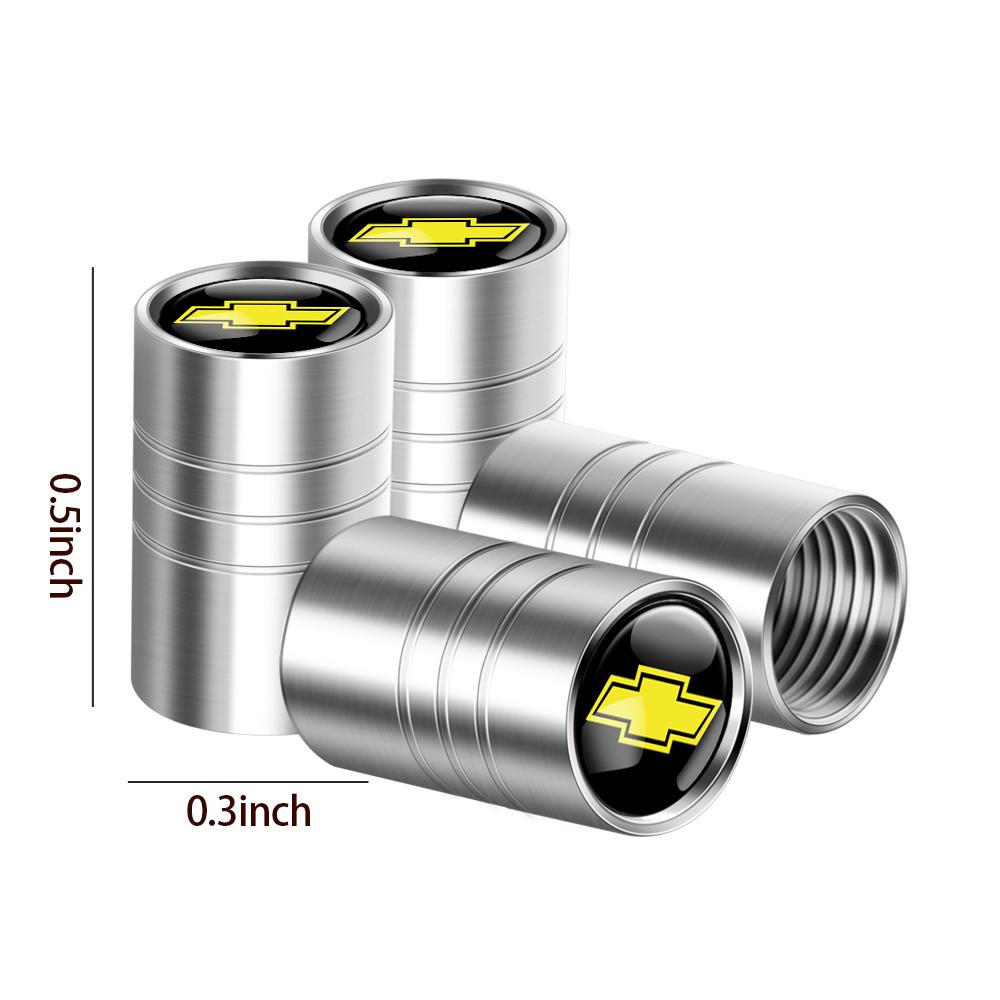 4pcs Car Metal Wheel Tire Valve Caps Cover For Chevrolet Cruze Spark Onix Captiva Sonic Spark Sail Aveo Aveo Trax Impala Camaro