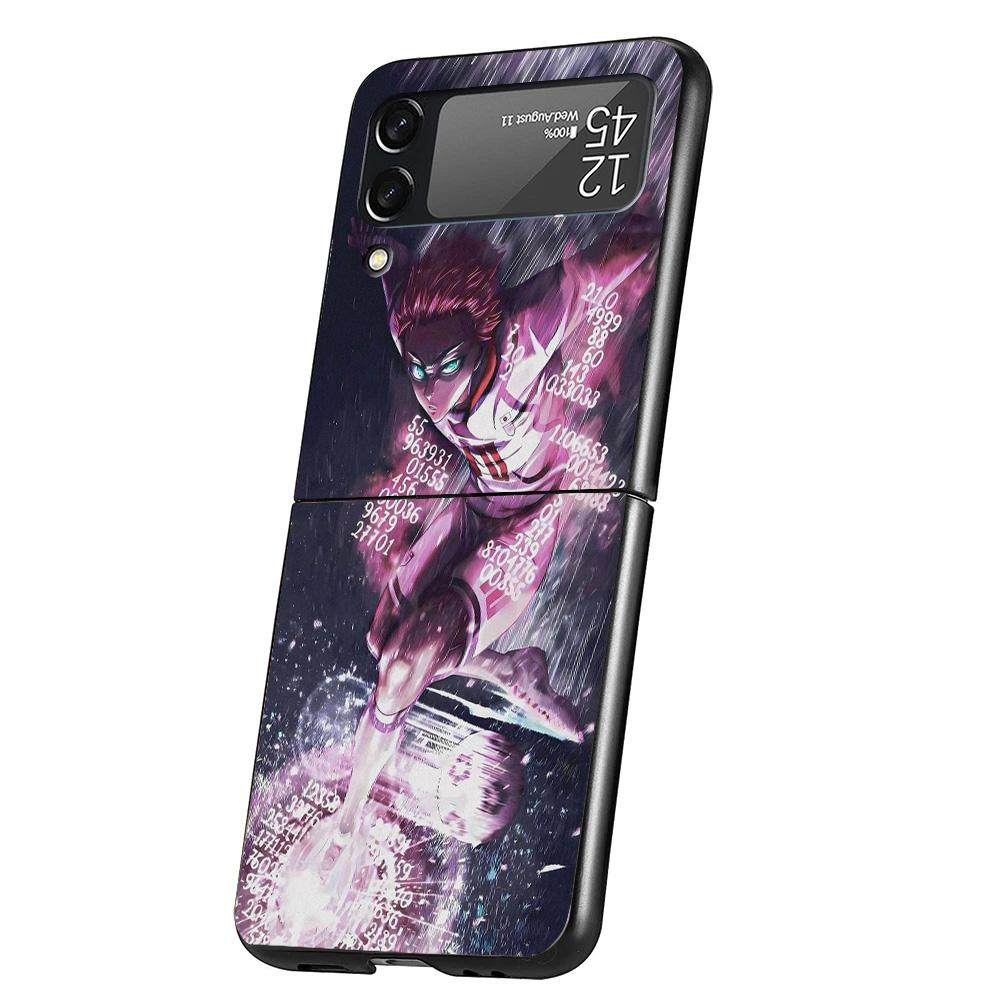 Blue Lock Shidou Ryusei Cover Phone Case For Samsung Galaxy Z Flip 7 6 5 4 3 5G Flip7 Flip6 Flip5 Flip4 Flip3 Black Fundas Shell