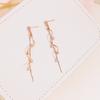 Fashion Luxury Long Tassel Earrings For Women Ins Rotating Twisted Zircon Dangle Earings Gold Color Jewelry Gifts