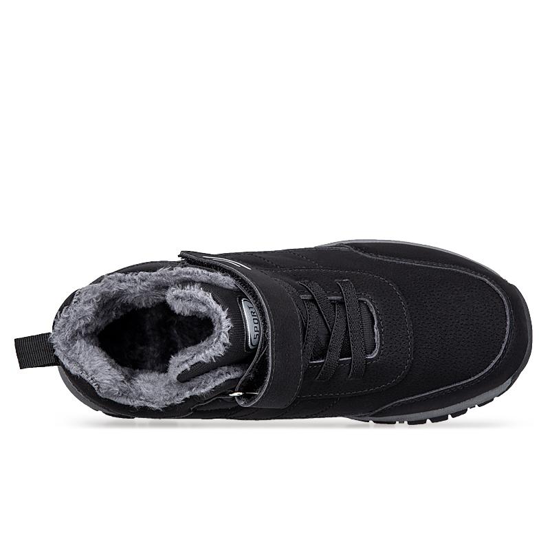 MCTIN Couple Snow Shoes Winter Women Plush Warm Cotton Platform Sneakers Men Climbing Shoes