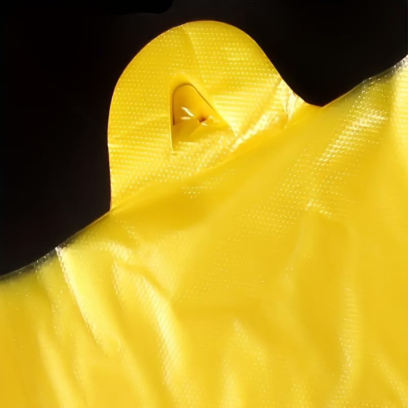 Gelbes Smiley Einkaufstaschen Robuste Plastik Tragetaschen mit minimalistischem Design Ideal für Firmen-, Event- und Mode-Einzelhandelsverpackung Geschenktüten