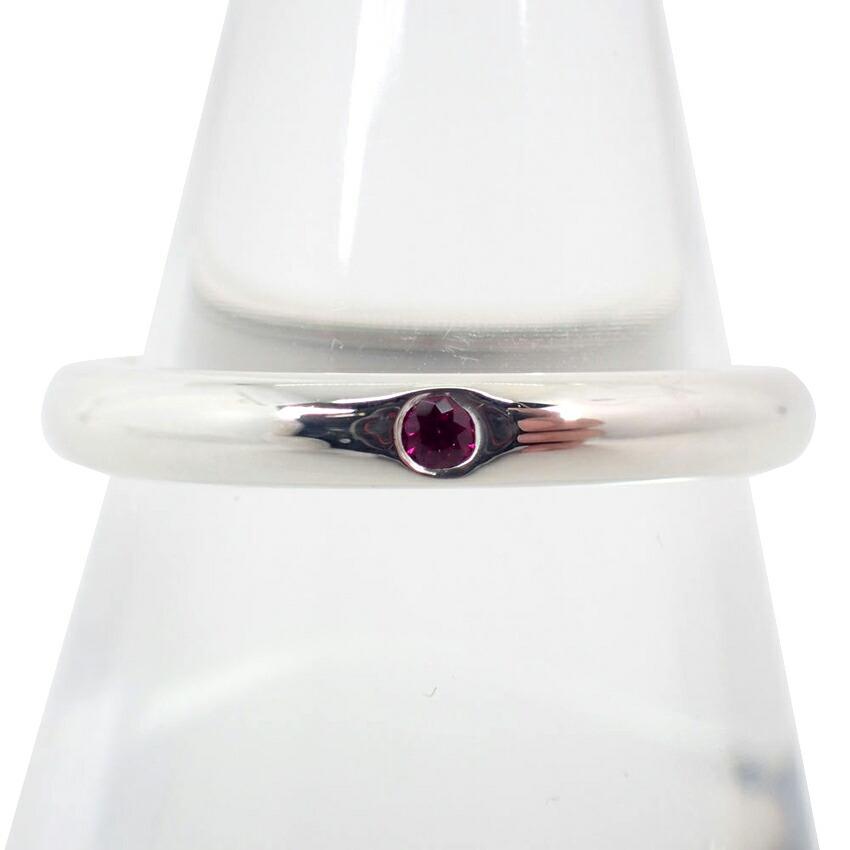 [Pre-owned] TIFFANY / Tiffany / 925 / Ruby / Stacking Band Ring / Size 10 / J89-10