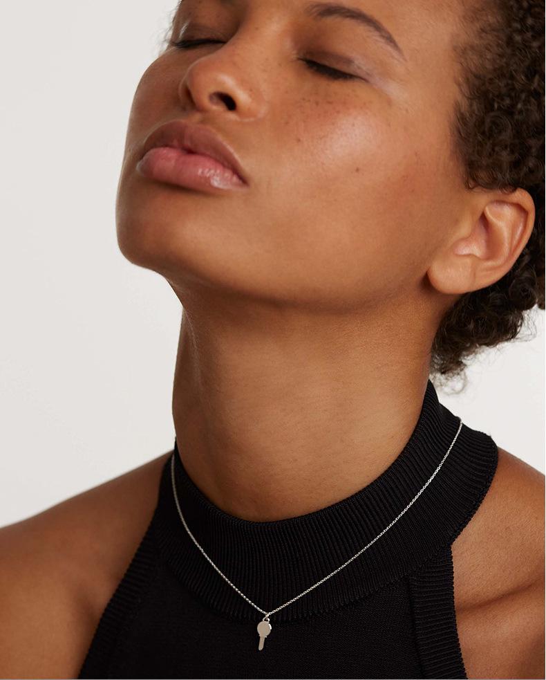 925 Silver Key Pendant Necklace - Women's Clavicle Chain, Cold Style, Couple's Niche Design