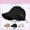 Cotton Baseball Cap For Women With Wide Brim And Letter Design For Sun Protection