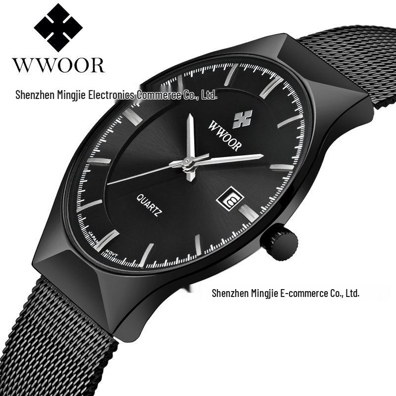 WWOOR Wo Ai 8016 Men's Waterproof Mesh Strap Quartz Fashion Watch