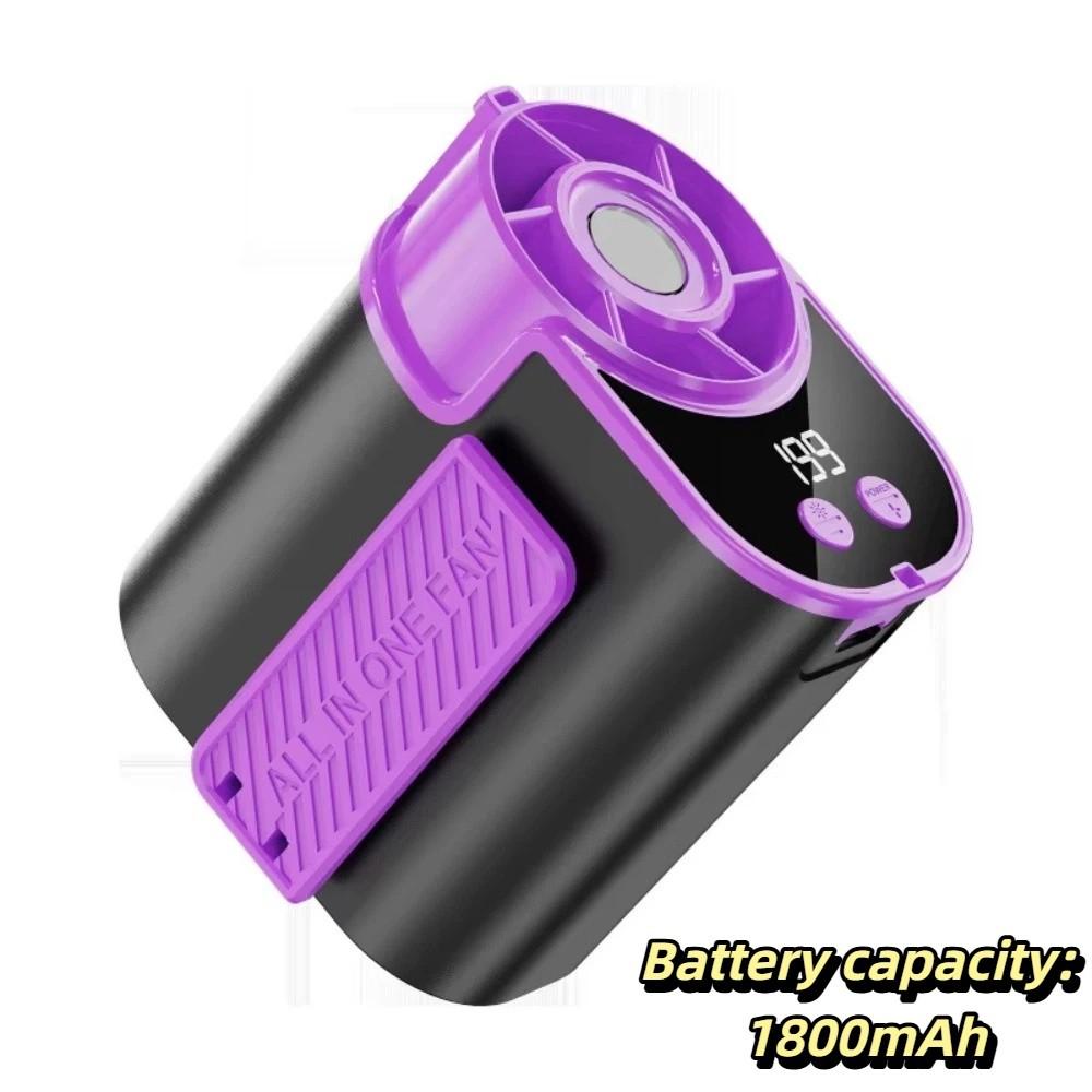 Strong Airflow Waist Clip Fan LED Display Mini Cooling Fan Waist-mounted Fan  Evening Trips