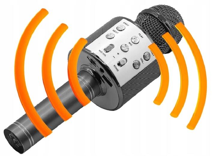 Mikrofon Karaoke Zabawka Dla Dzieci Z Głośnikiem Echo Manta Bluetooth Led