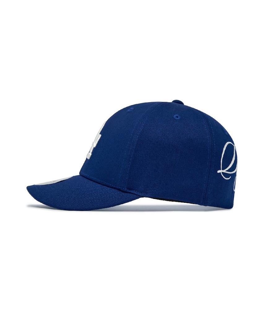 Emelbi Signature Cursive Structure Ball Cap La (Royal Blue)