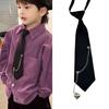 Elegant Girls Heart Necktie With Charm Decorated Children's Necktie Suitable For Performances Festivities