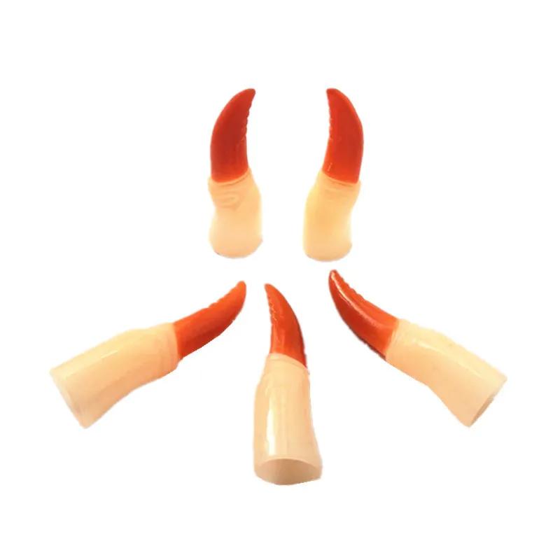 10Pcs Halloween Colorful Vampire Long Nail Finger Cover Holiday Dancing Party Halloween Cosplay Kids Plastic Fake Ghost Fingers
