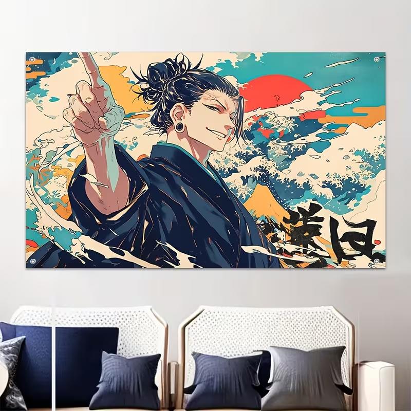 1 piece Geto Suguru Ukiyoe Smirk Suitable for interior home wall background decoration garages outdoor advertising