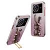 For vivo X80 5G Case Glitter Powder PC+TPU Phone Cover with Pull-out Kickstand