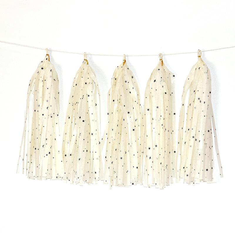 

5/10Pcs Paper Tassel 35CM Tassel for Wedding Decorations Baby Shower Birthday Party Supplies Home Decor DIY Ornament Accessories 5Pcs молочный белый