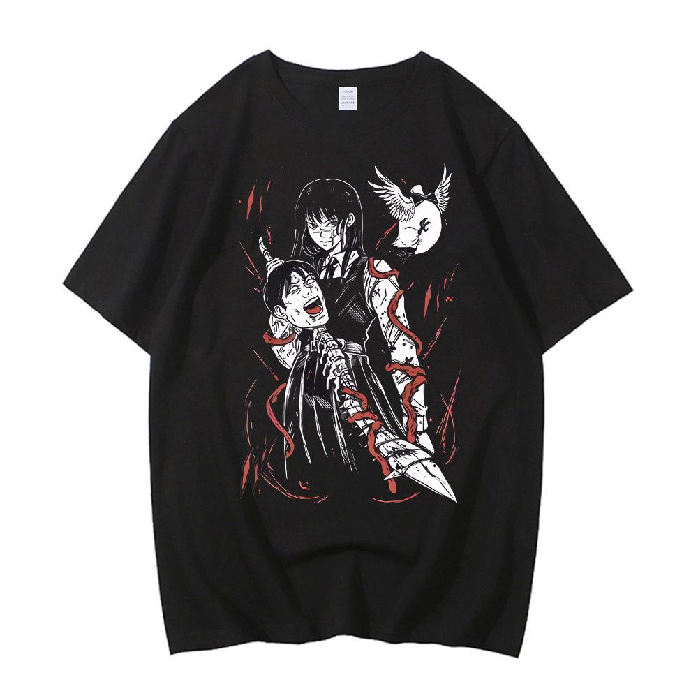 Chainsaw Man T-shirt Cotton High Quality teen Colorful aesthetic t-shirt Digital korean clothes Gothic 2000s aesthetic anime