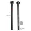Matte Bicycle Seatpost Carbon 27.2/30.8/31.6*350/400mm Mountain Road Bike Seat Post 3K Carbon Seat Tube Bicycle Parts