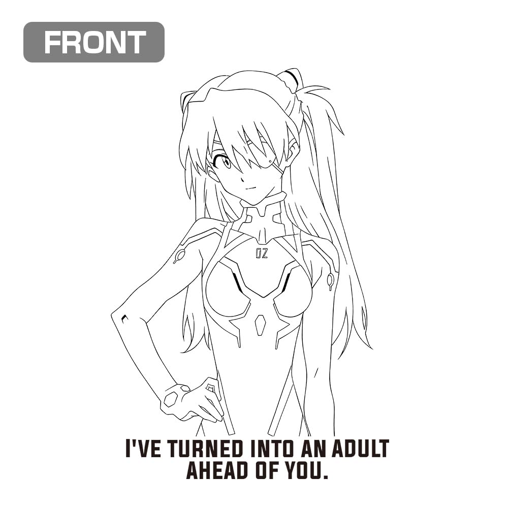 [Official] COSPA EVANGELION Shikinami Asuka Langley Line Art T-Shirt WHITE XL