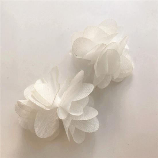 20pcs DIY Chiffon Flowers Mesh Floral Craft for Wedding Dress Hat Material Decor