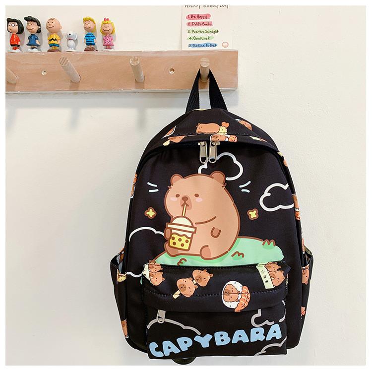 Durable Playful And Kids Cartoon Backpack With Soft Shoulder Straps For School Use