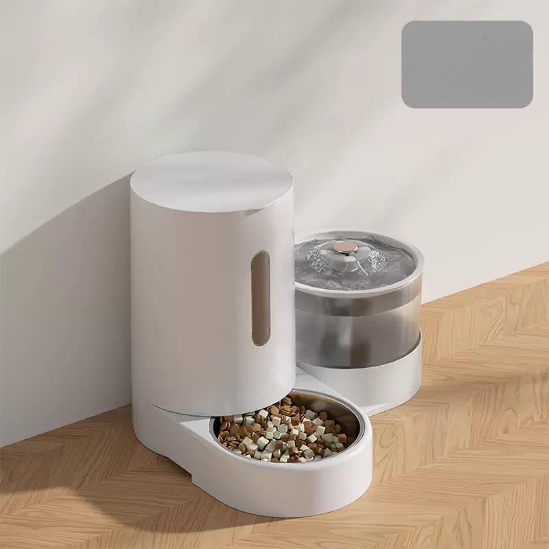 Evcil Hayvan Takılabilir Su Pınarı Otomatik Mama Kabı Islak ve Kuru Ayrıştırmalı Büyük Kapasiteli Su Mama Hepsi Bir Arada Kase Evcil Hayvan Malzemeleri
