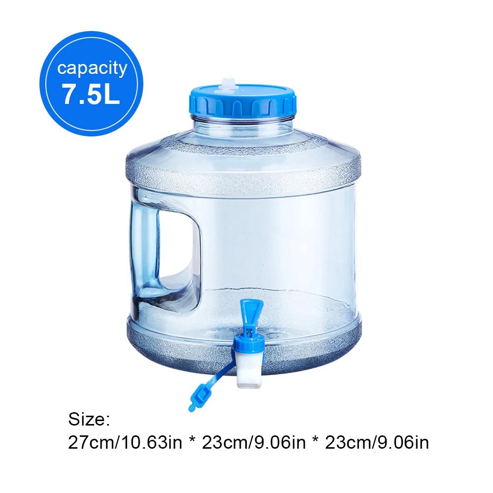 5L/5.5L/7.5L/10L/15L Portable Water Bucket Water Storage Carrier Pure Water Tank Container Faucet Outdoor Hiking Camping Picnic