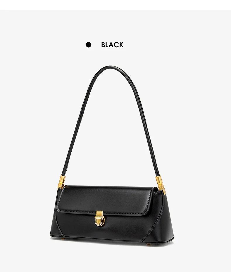 Women's Cow Split Leather Handbags Ladies Retro Cowhide Crossbody Underarm Bag Female Fashi Luxury Design Shoulder Bags Lady
