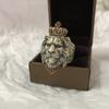 Retro Men's Ring Crown Lion Head Lion King Ring Exaggerated Halloween Ornament