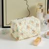 Floral Print Travel Portable Minimalist Large Capacity Soft Storage Makeup Bag