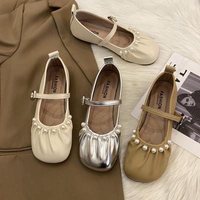Flache Einzel-Damenschuhe 2025 Frühling und Herbst neu flachbodige Schnalle mit Rock Mary Jane Schuhe