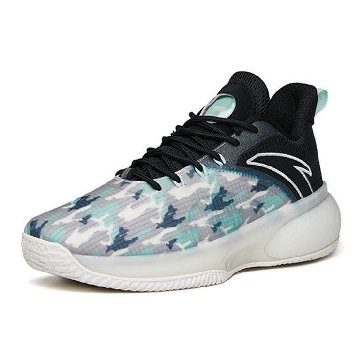 New Anta Cushioning Anti Slip And Wear Resistant Low Top Performance Basketball Shoes Men's White Green Black 112211615-4