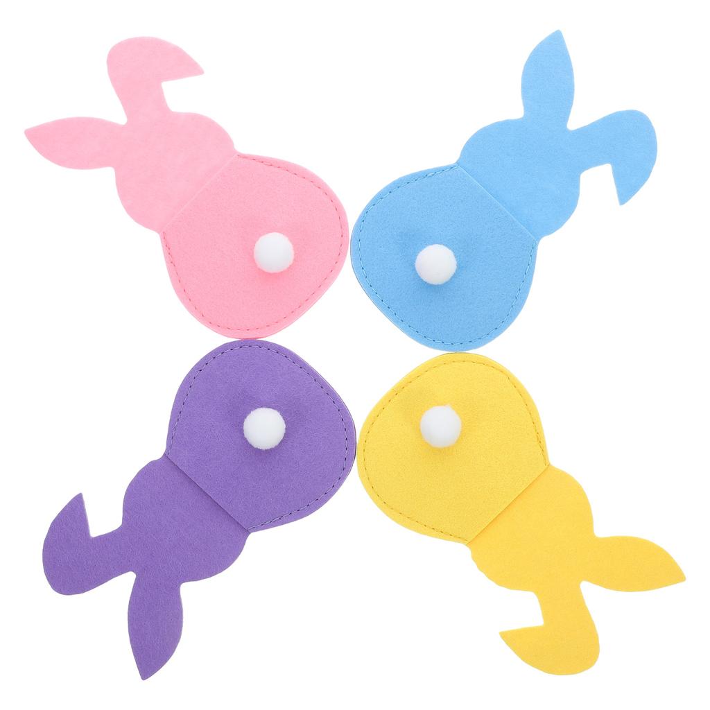 4 Pcs Outside Toys for Kids Easter Bunny Tableware Flatware Storage Case Knives Silverware Organizer Kitchen Estantes