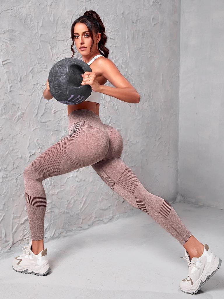 European-American High-Waisted Seamless Hip-Lifting Quick-Dry Yoga Leggings for Women