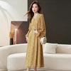Floral V-Neck Long Sleeve Dress - Liu Yifei Inspired