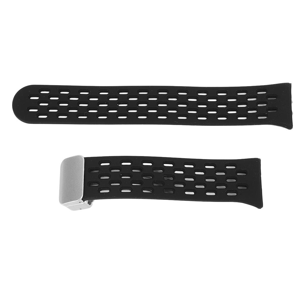 Watch Band Quick Release Silicone Lightweight Stylish Breathable Watch Strap for Galaxy Fit3 Black
