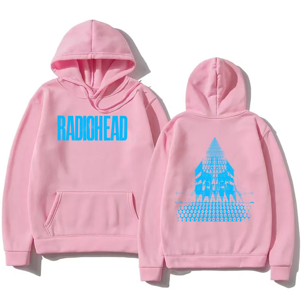 Radiohead Tour Harajuku Aesthetic Hoodies Radiohead Vintage Graphic Pullovers Men's Women Clothing Hip Hop Rock Band Sweatshirts