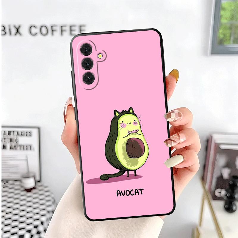 Cartoon Cute Avocado Soft Phone Case for Samsung A17 A37 A57 A16 A26 A36 A56 A15 A25 A35 A55 A14 A24 A34 A54 A13 A23 A33 A53 A52
