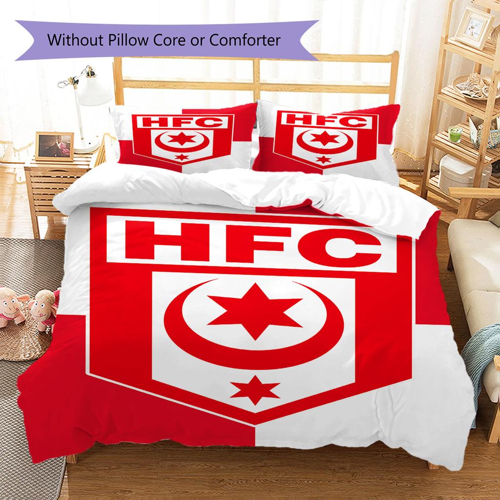 Hallescher FC Pattern Bedding,Quilt Set Quilt Cover Pillowcase Home Birthday Gift(1 * Duvet Cover + 2 * Pillowcase, Without Core)