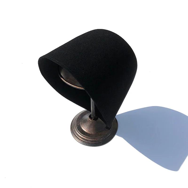 High Quality Wool Fisherman Hat Solid Color Bucket Hats Retro Bell-shaped Basin Cap For Woman Autumn Winter Warm Sun Visors Caps