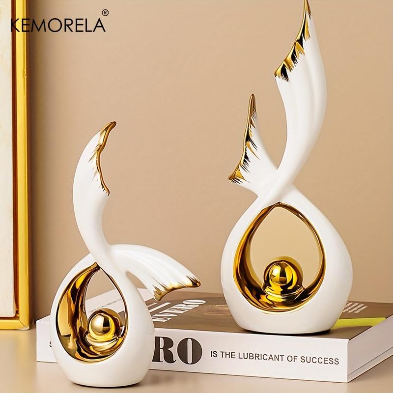 KEMORELA 1/2PCS Home Decoration Luxury Statues Simple Style Holiday Decorations TV Cabinet Wine Cabinet Office Desk Accessories