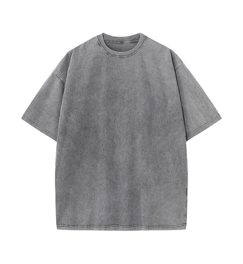 Vintage Acid Washed Oversized Drop Shoulder Heavyweight Streetwear Blank TShirt S