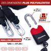 Antivol chaîne cadenas - radikal - rk4120 - acier trempé - 120 cm - sécurité renforcée