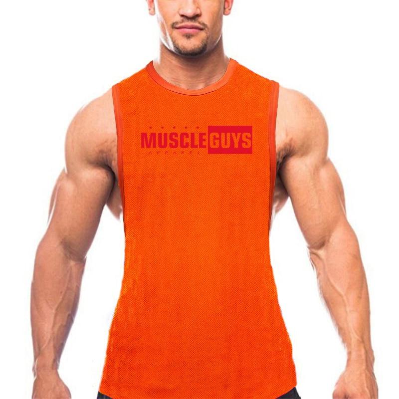 Mach die Arbeit Persönlichkeitstrend Herren Gym Sport Bedruckt Breit Schulter Sommer Fitness Bodybuilding Locker Rundhals Schnelltrocknendes Tanktop