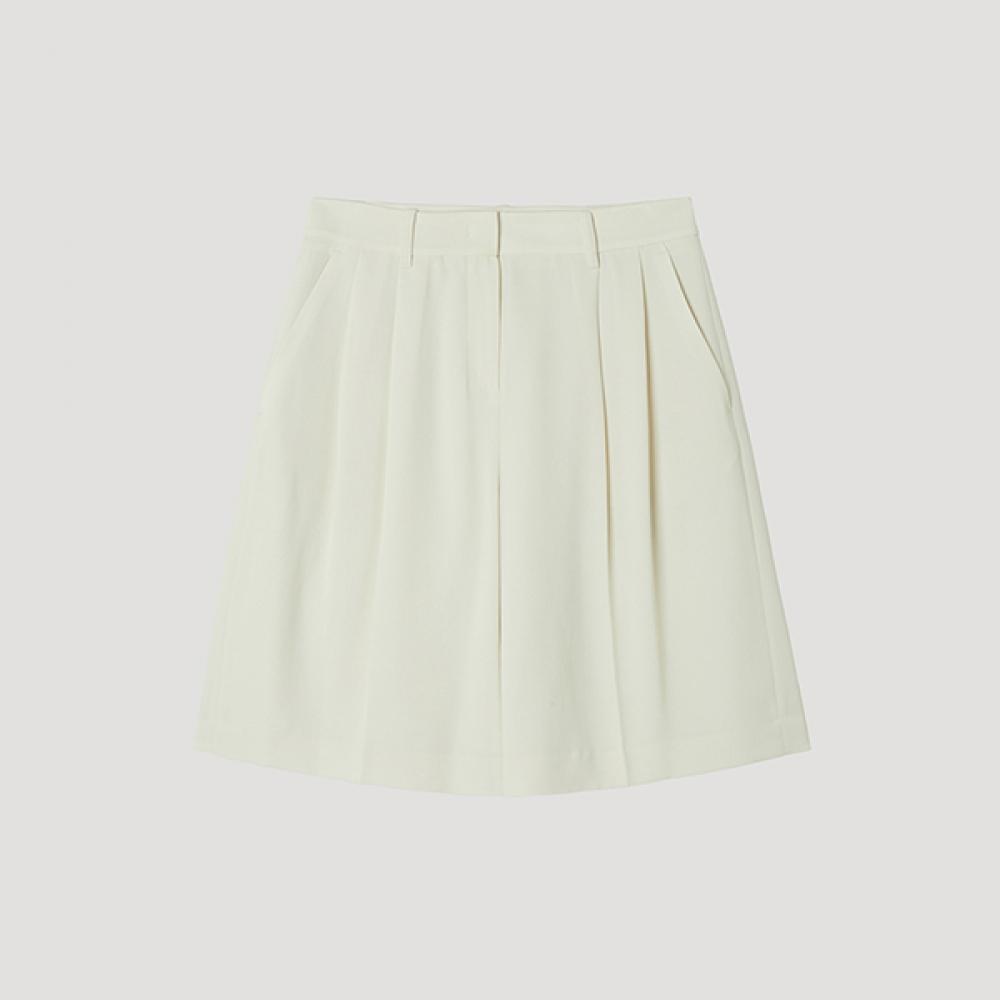 

She Smiss Wide Pleat Half Pants Swwspp22040 Cr creamy/66