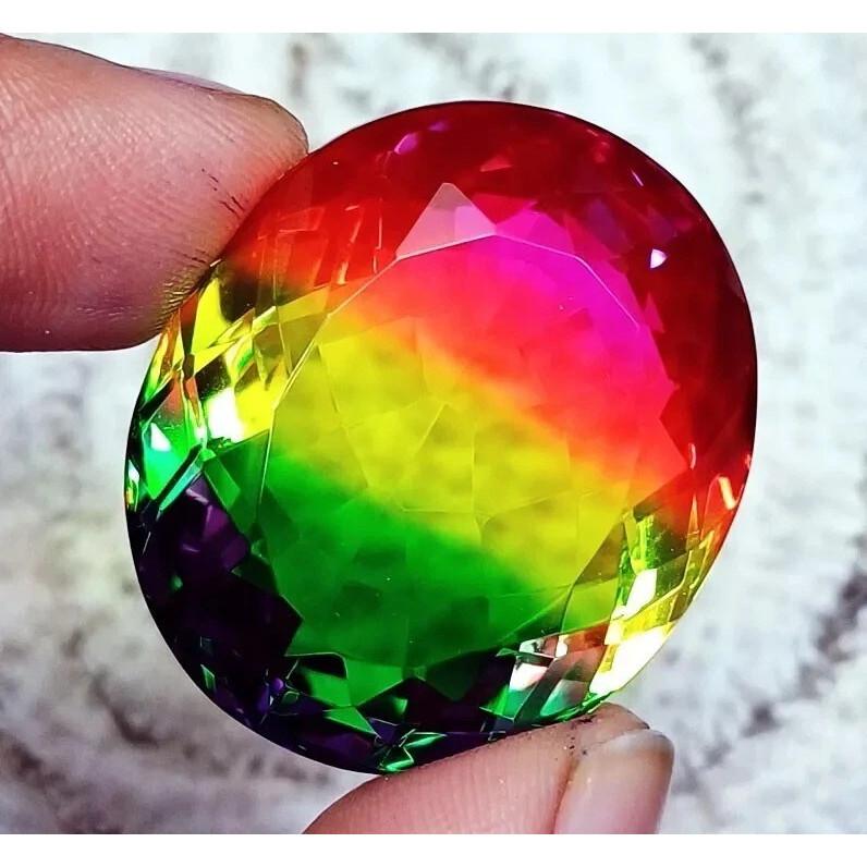 Certified Watermelon Tourmaline Oval Cut 119-121 Ct Beautiful Loose Gemstone