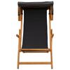 Lounge Chair 2 Pcs 3 Position Solid Eucalyptus Wood Black