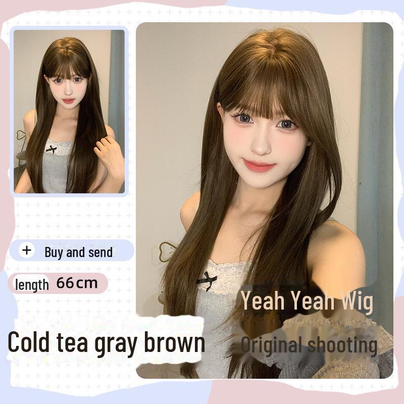 

Парик Yeye 5.0: Натуральный милый парик на всю голову с технологией Big Scalp и челкой